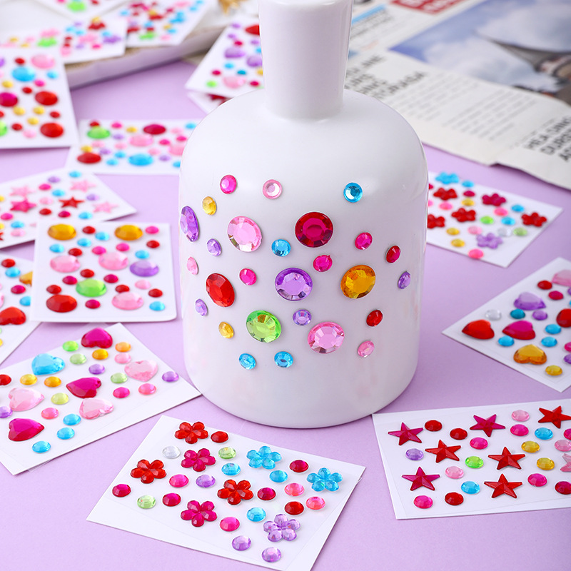 Phone Cases - Autocollants en acrylique colorés effet diamant,