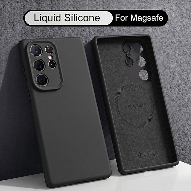 Liquid Silicone Magnetic Phone Case - Coque en silicone liquide souple pour