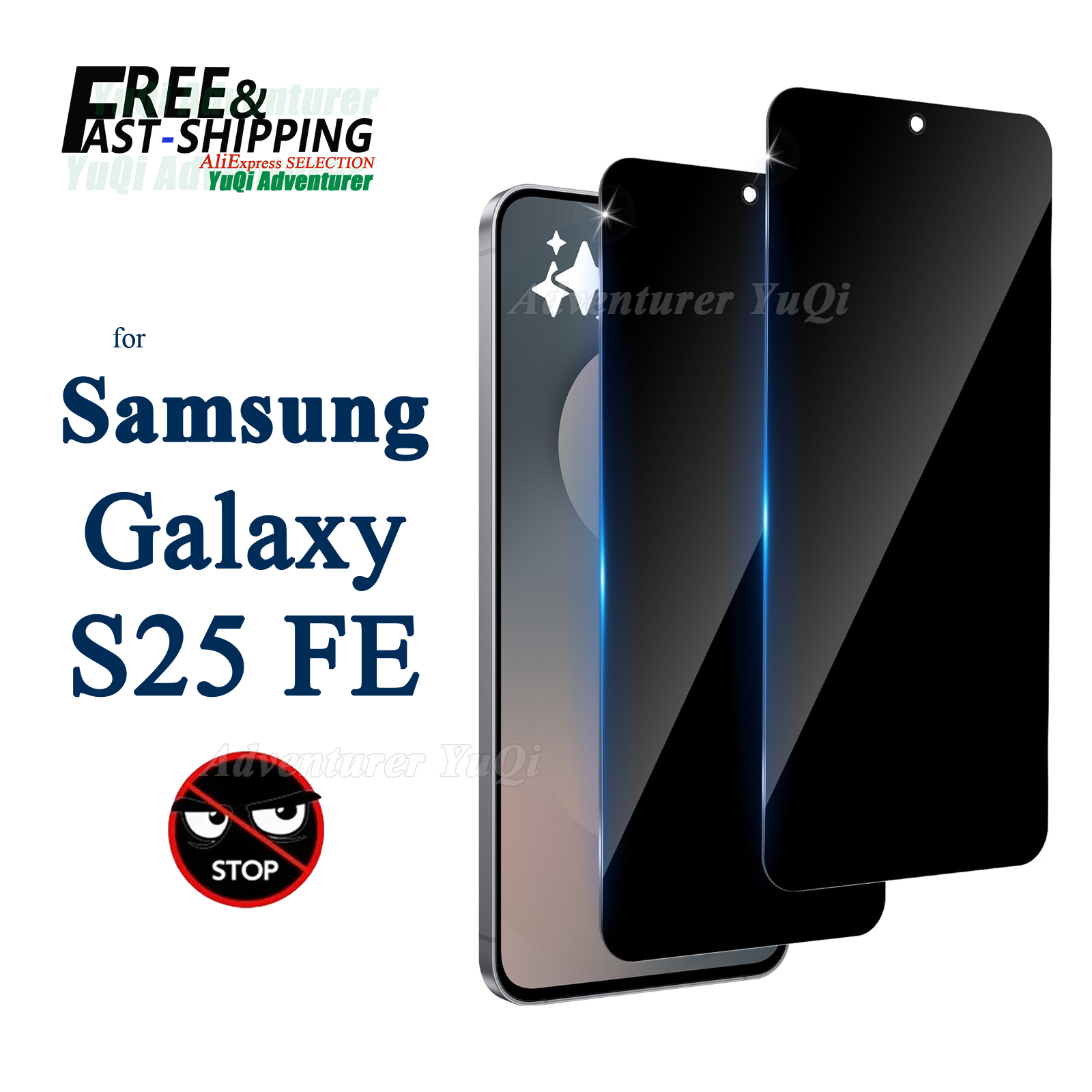 Anti Spy Privacy Glass Case - Protecteur d'écran Anti-espion pour Samsung Galaxy