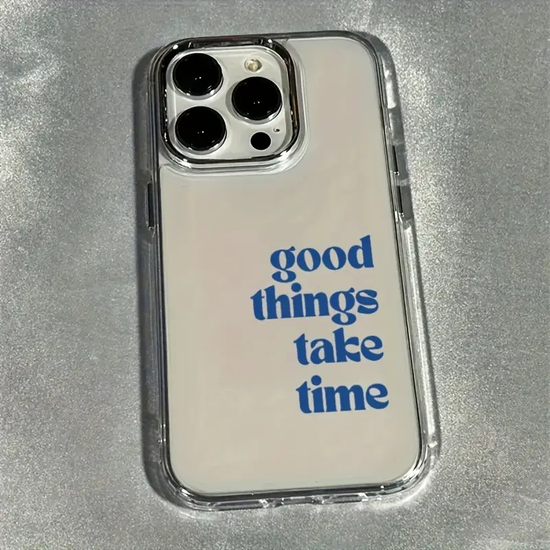 Clear Shockproof Bumper Case - Good Things Take Time Coque de