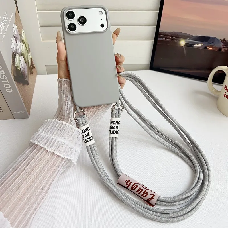 Crossbody Lanyard Neck Strap Case - Étui Original avec Cordon pour iPhone