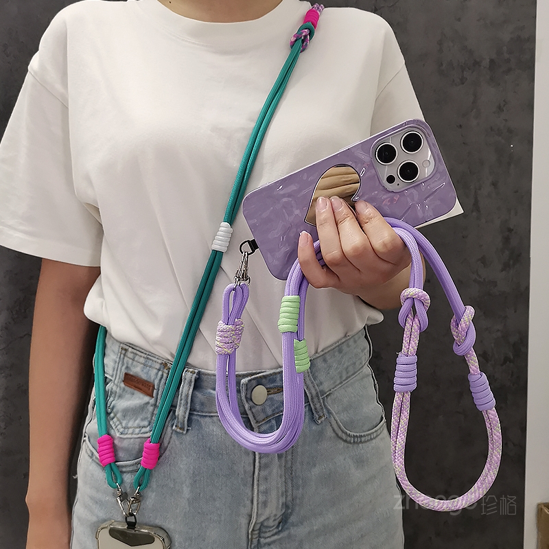 Crossbody Lanyard Neck Strap Case - Lanière de téléphone portable, sangle tissée