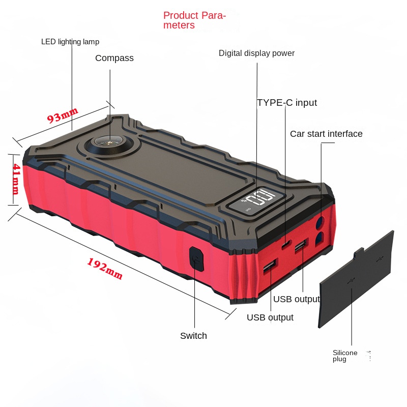 Power Banks - Démarreur d'urgence automobile grande capacité à