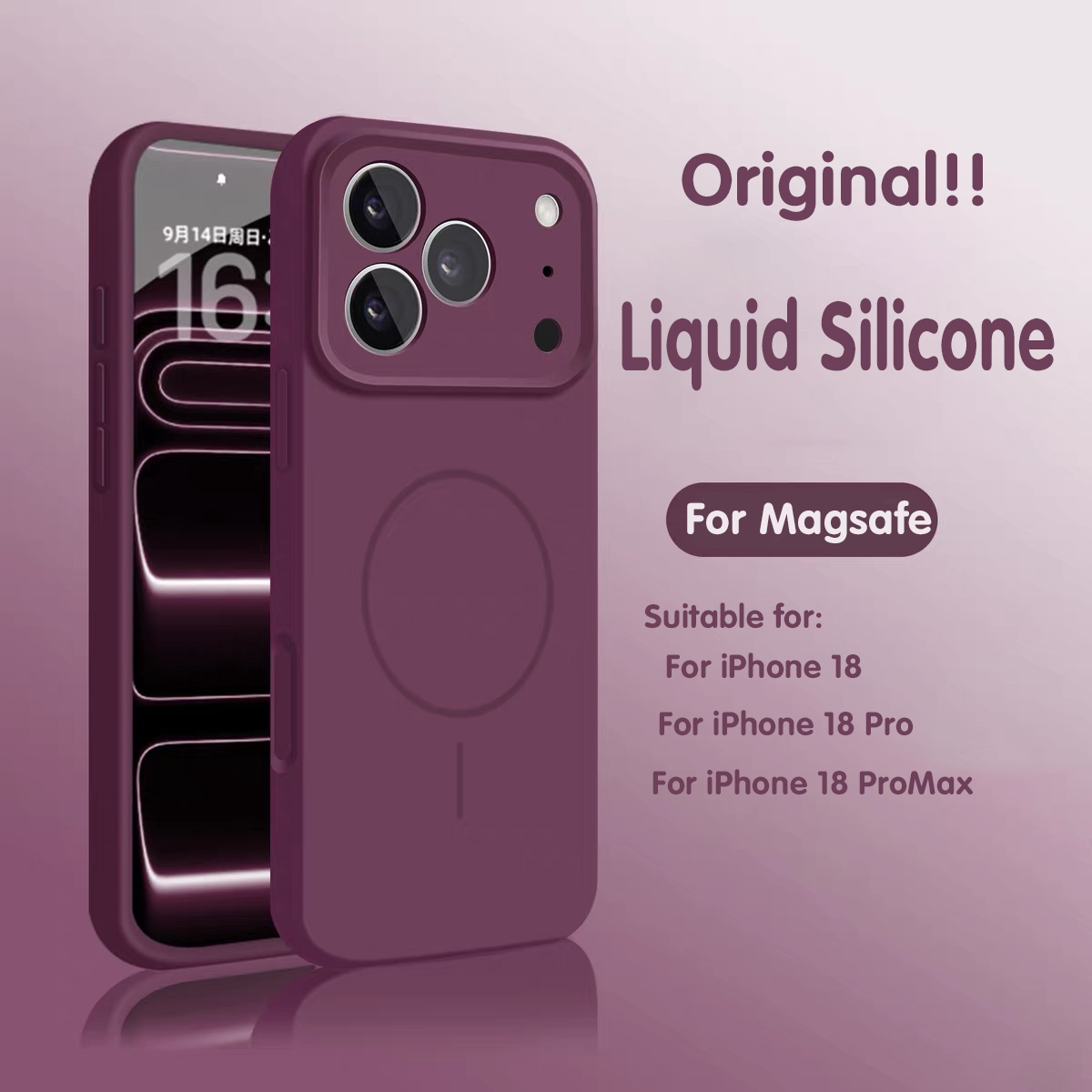 Liquid Silicone Magnetic Phone Case - Coque magnétique en silicone liquide d'origine