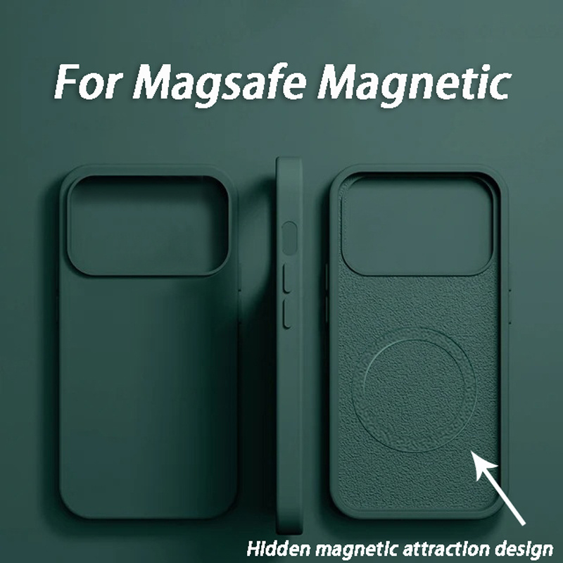Liquid Silicone Magnetic Phone Case - Étui de protection antichoc en silicone
