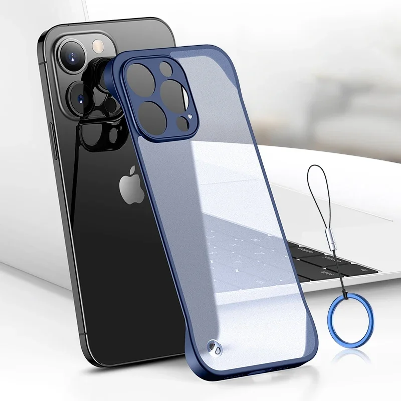 Ultra Thin Frameless Phone Cover - Pour Iphone 16 15 14 Pro