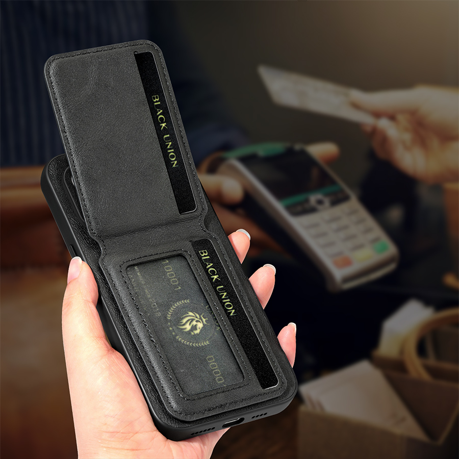 Étui de téléphone avec porte-c - Leather Wallet Card Holder Phone Cover avis et prix
