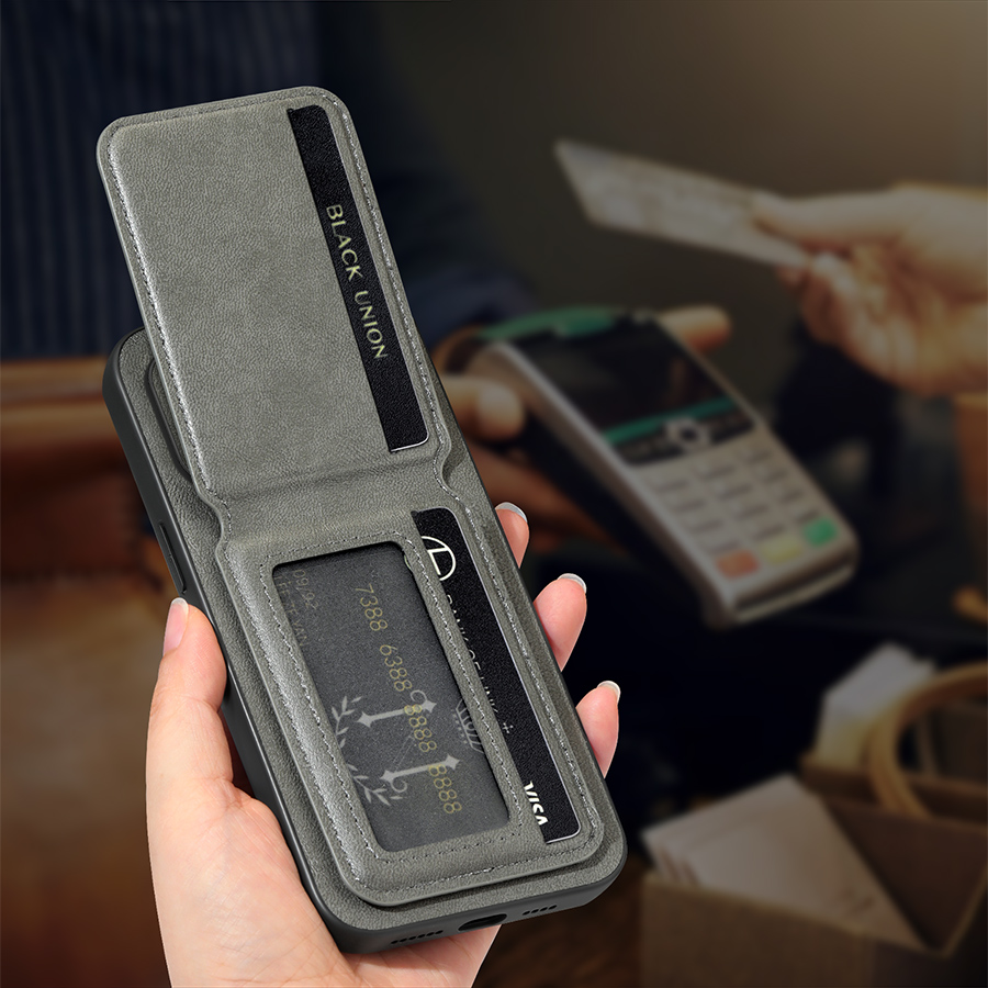 Étui de téléphone avec porte-c - Leather Wallet Card Holder Phone Cover avis et prix