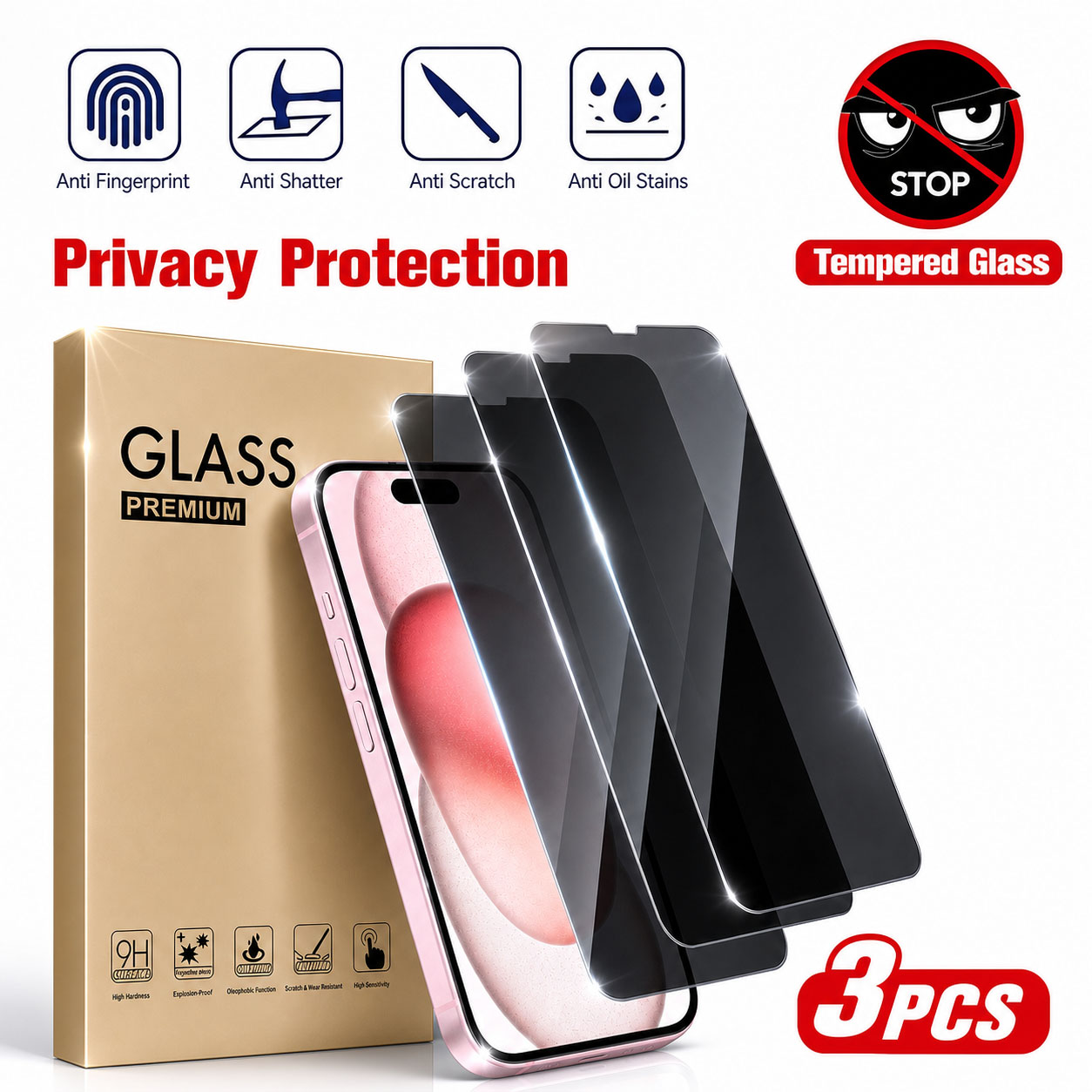 Protecteur d'écran de confiden - Anti Spy Privacy Glass Case avis et prix