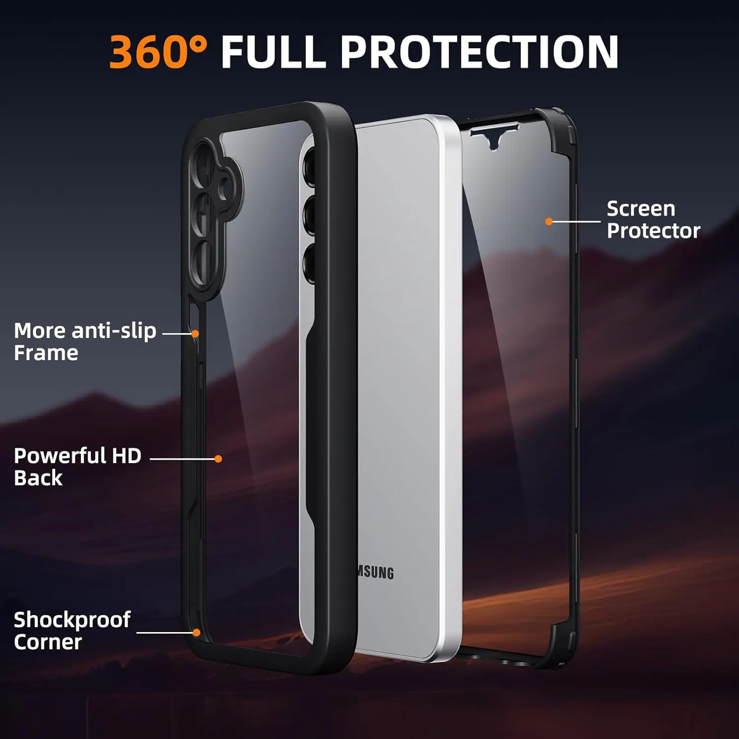 Heavy Duty Clear 360 °   Coque - Heavy Duty 360 Full Body Protective Case avis et prix