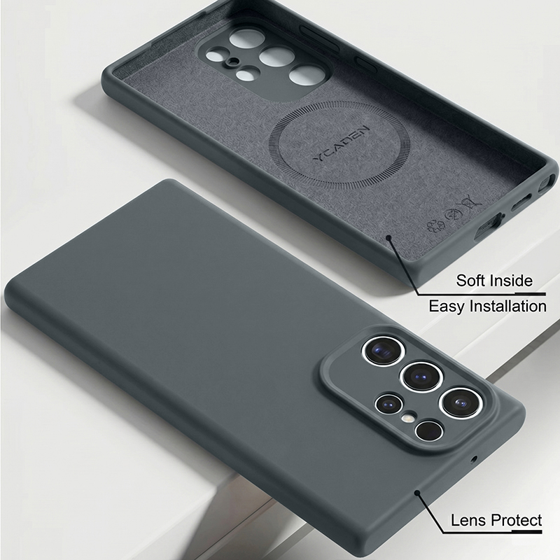 Coque en silicone liquide soup - Liquid Silicone Magnetic Phone Case avis et prix