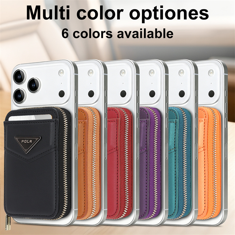 Étui Portefeuille Zippé Porte- - Leather Wallet Card Holder Phone Cover avis et prix