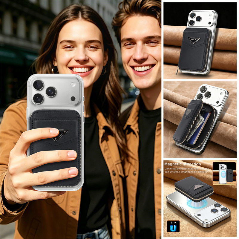 Étui Portefeuille Zippé Porte- - Leather Wallet Card Holder Phone Cover avis et prix