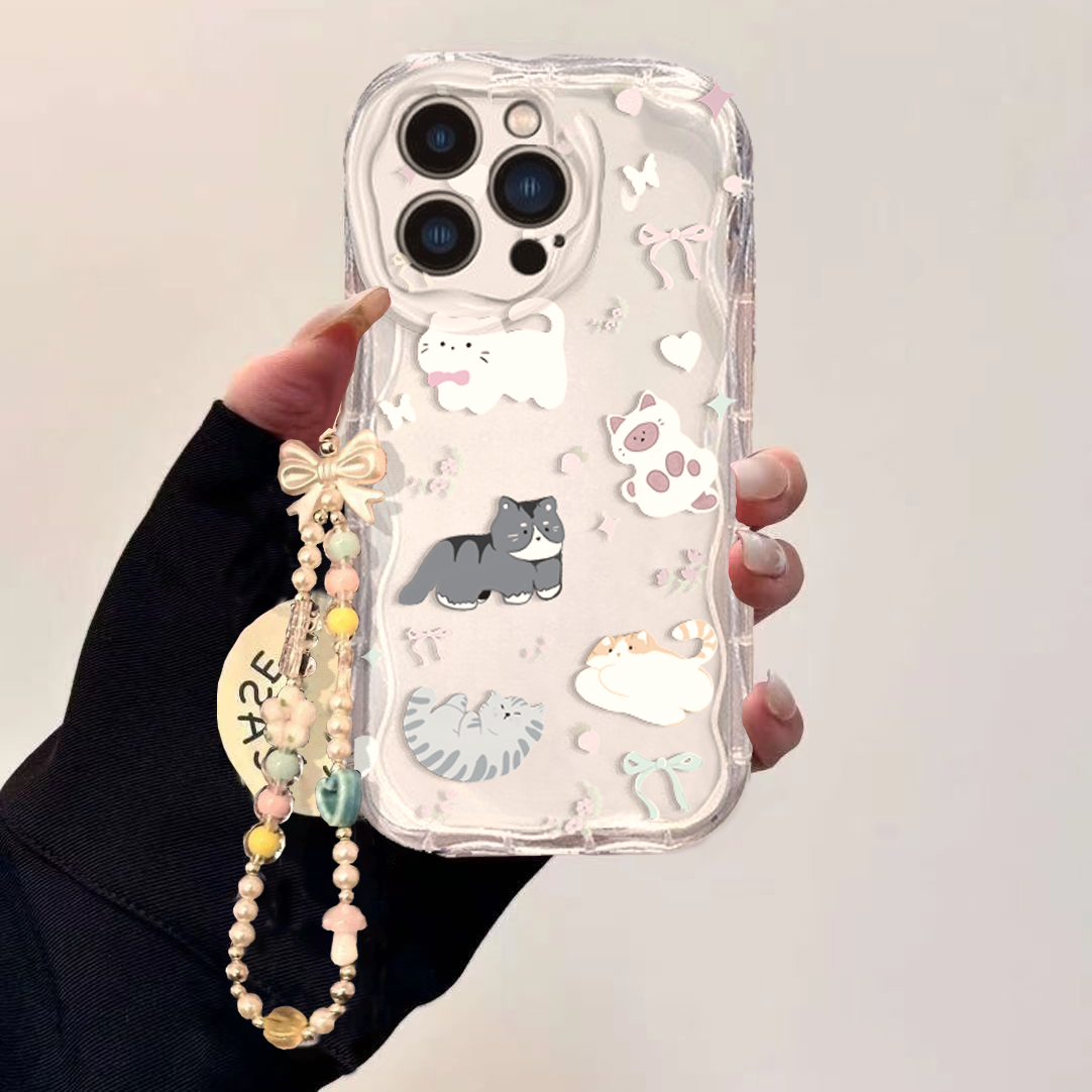Étui avec chaîne de poignet av - Cute Cartoon Wrist Strap Silicone Case avis et prix