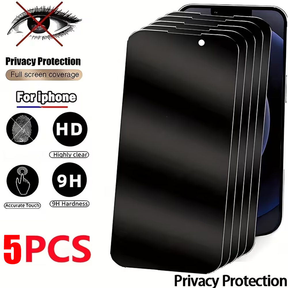 1-5 pièces de verre trempé ant - Anti Peek Privacy Tempered Glass avis et prix