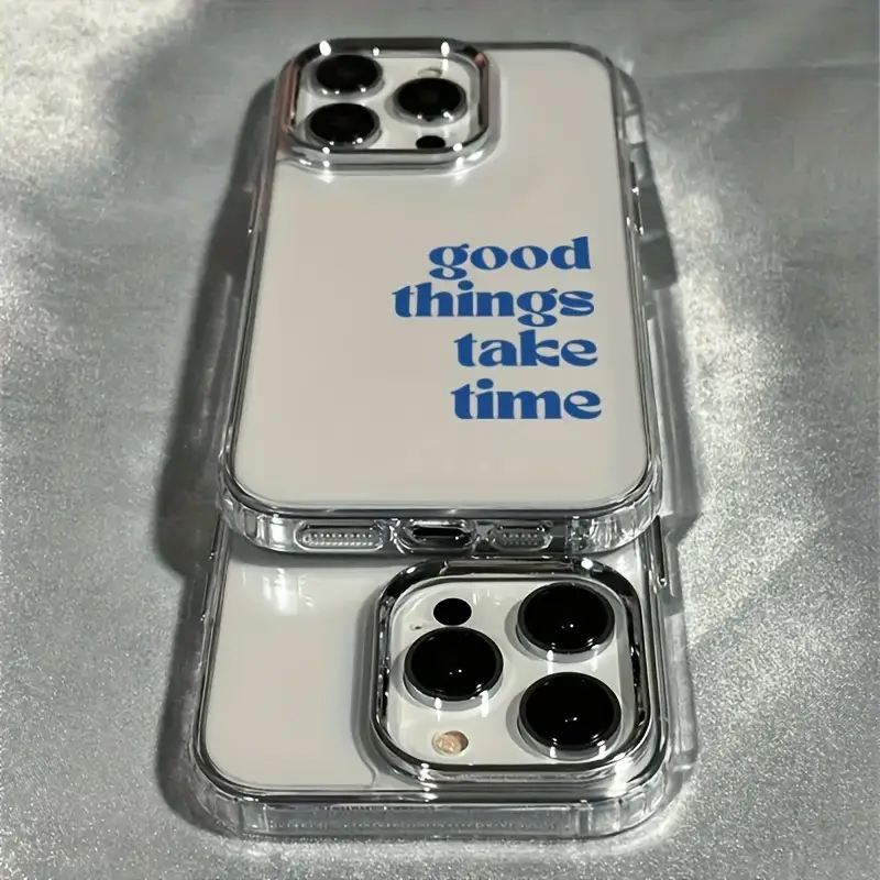 Good Things Take Time Coque de - Clear Shockproof Bumper Case avis et prix