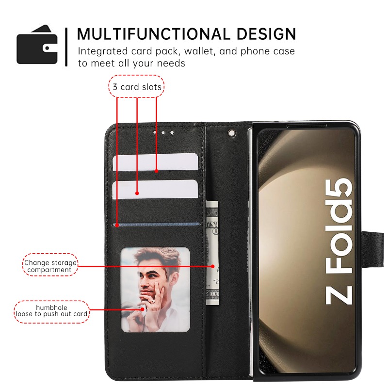 Étui portefeuille en cuir pour - Leather Wallet Card Holder Phone Cover avis et prix