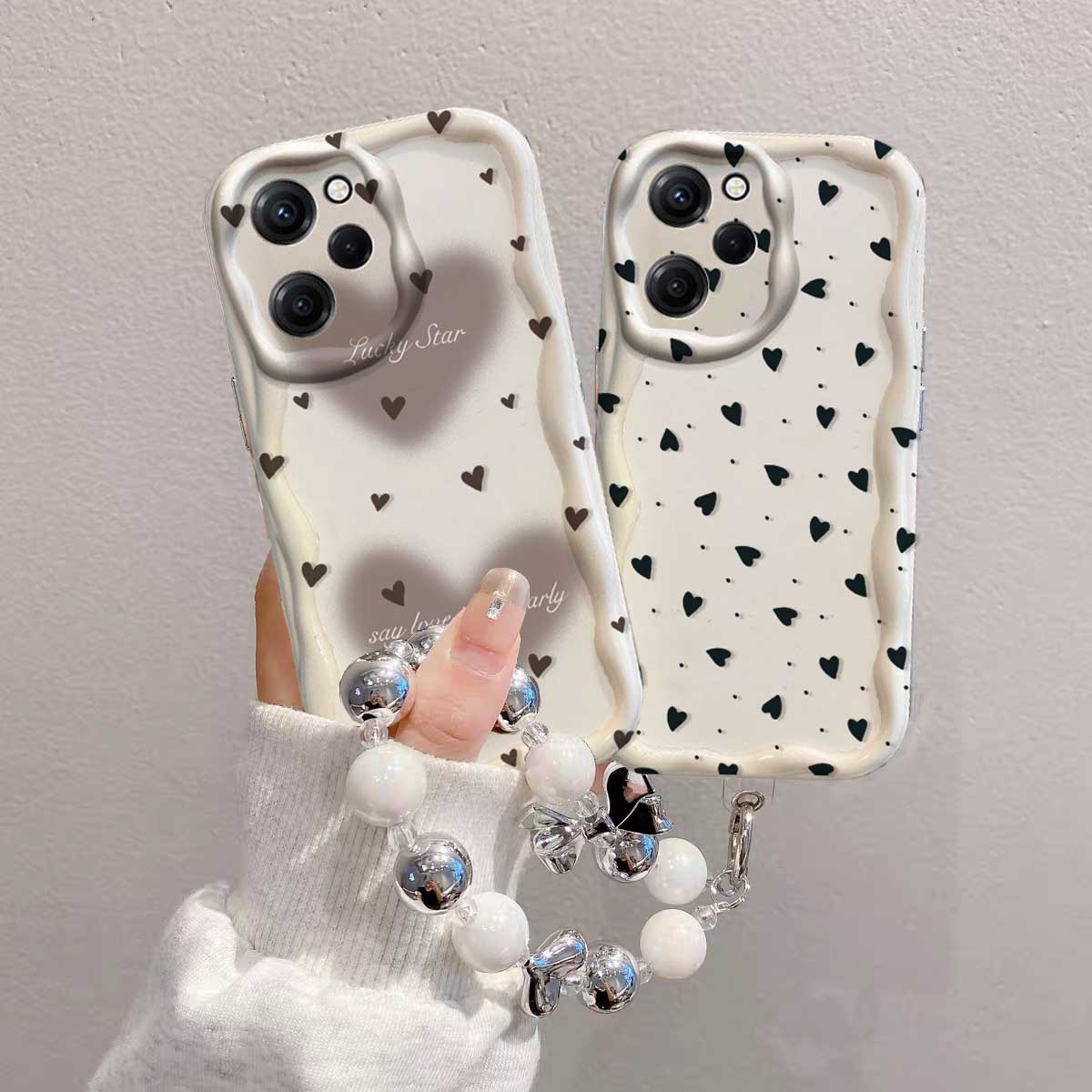 Coque pour RENO 15 15F 14 PRO  - Cute Cartoon Wrist Strap Silicone Case avis et prix