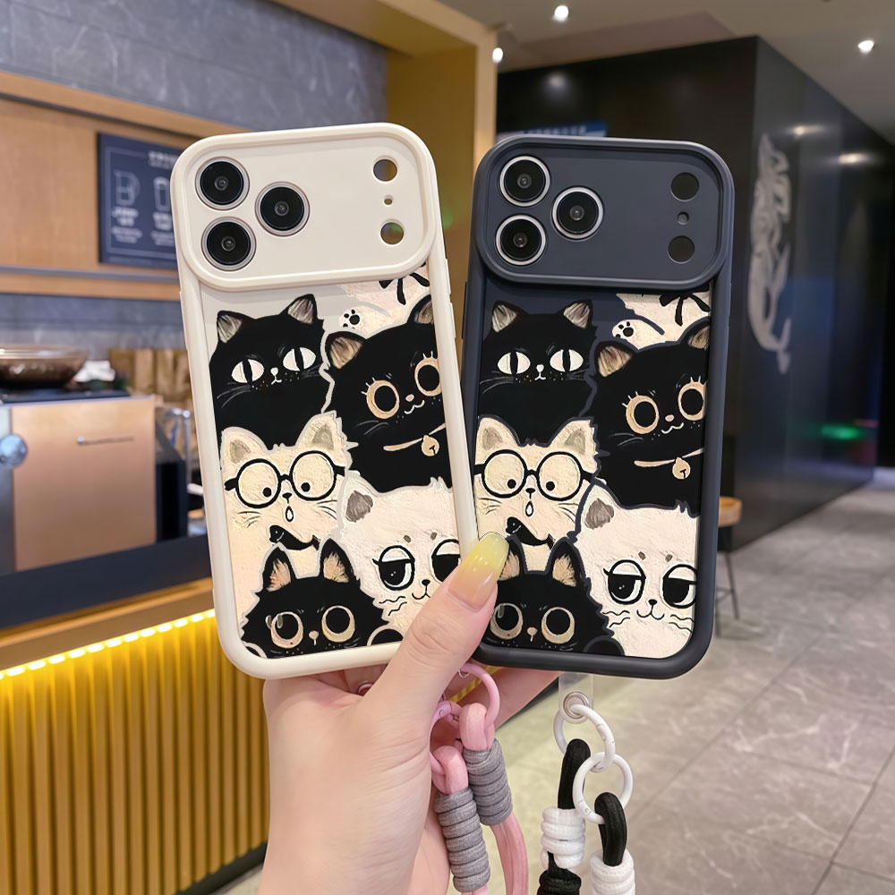 Coque de téléphone antichoc av - Cute Cartoon Wrist Strap Silicone Case avis et prix