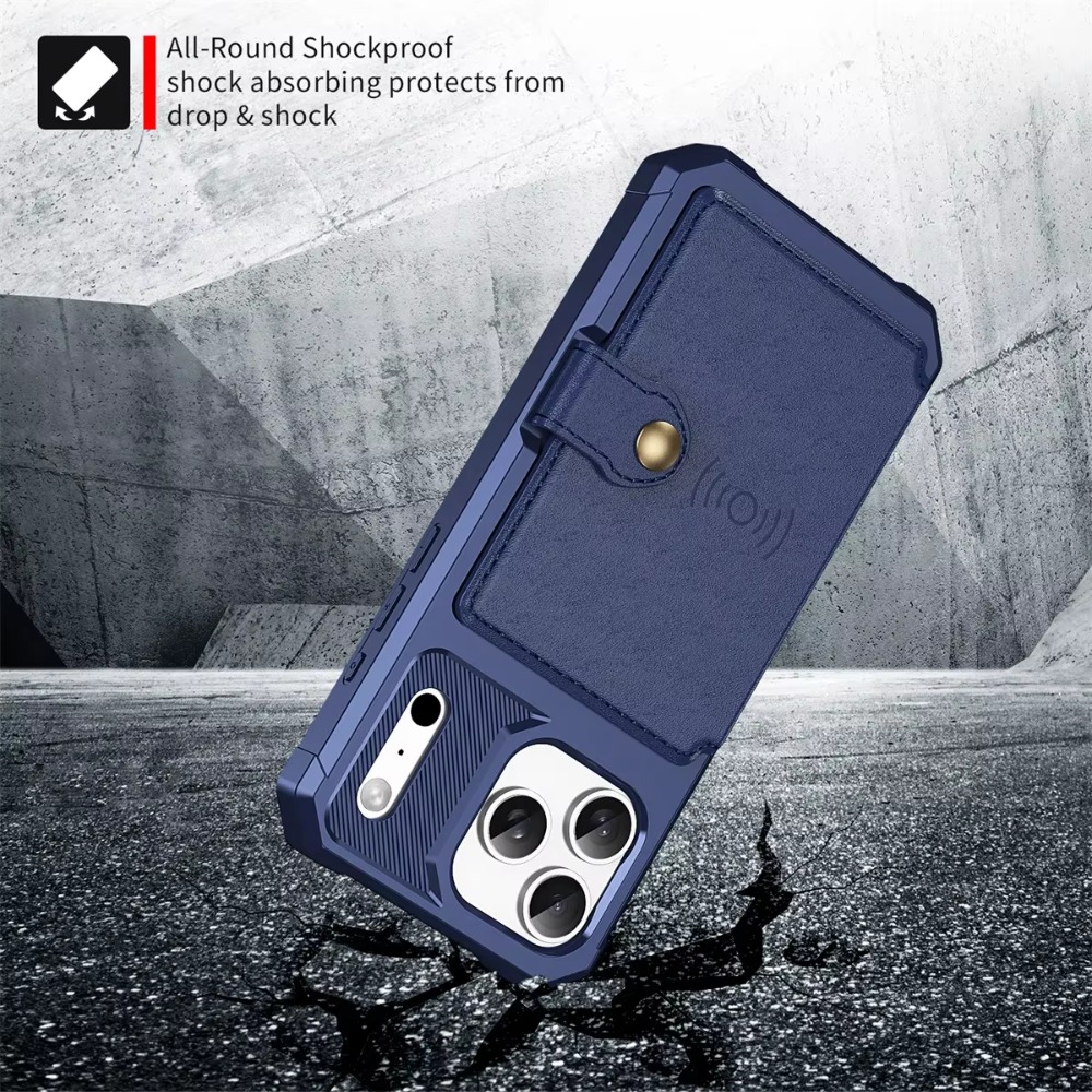 Étui portefeuille pour télépho - Leather Wallet Card Holder Phone Cover avis et prix