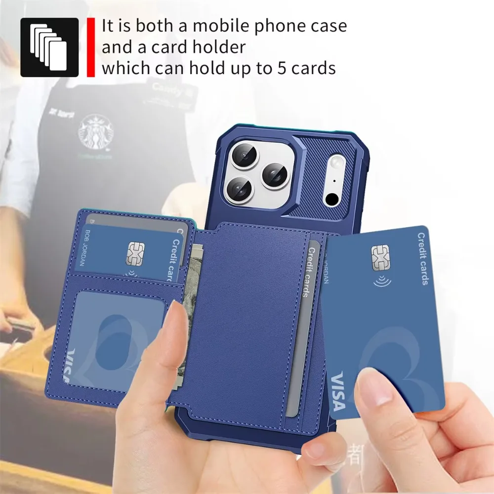 Étui portefeuille pour télépho - Leather Wallet Card Holder Phone Cover avis et prix