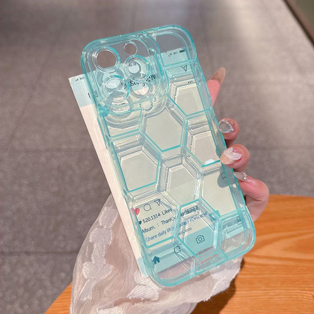 Coque de téléphone à motif de  - Clear Shockproof Bumper Case avis et prix