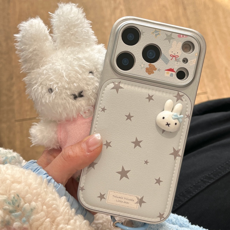 Étui de téléphone en cuir 3D M - Cute Cartoon Wrist Strap Silicone Case avis et prix