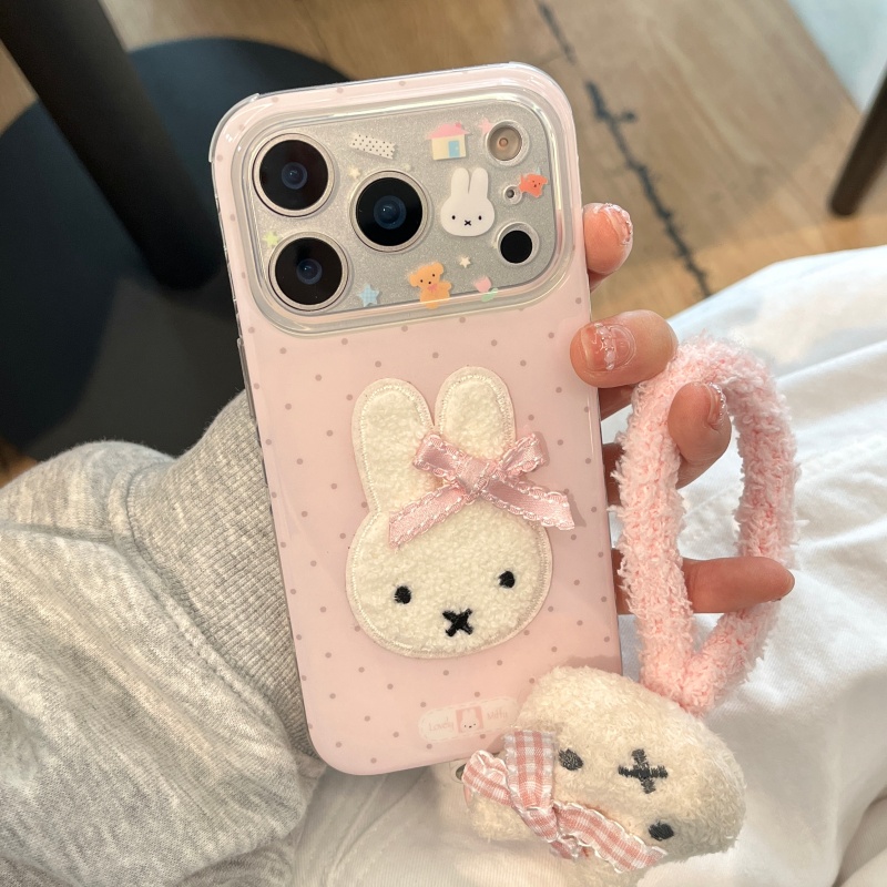 Coque de téléphone Kawaii mign - Cute Cartoon Wrist Strap Silicone Case avis et prix