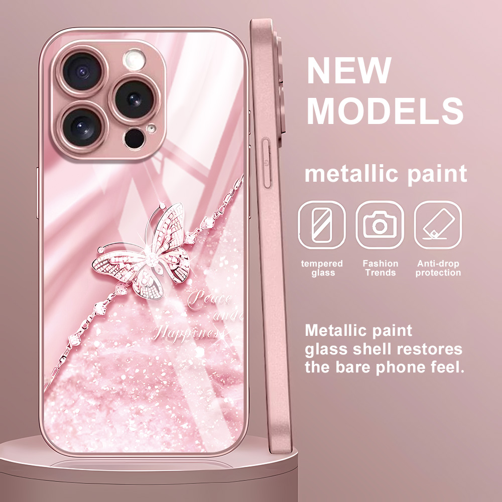 Coque en verre trempé papillon - Screen Protectors avis et prix